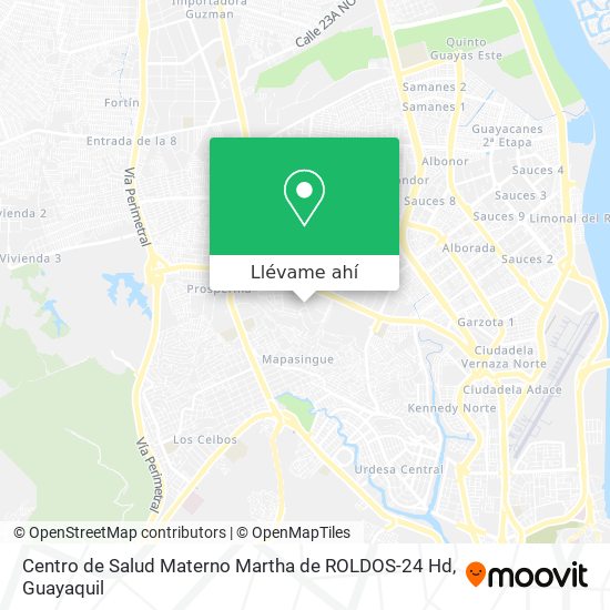 Mapa de Centro de Salud Materno Martha de ROLDOS-24 Hd