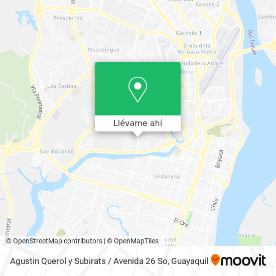 Mapa de Agustin Querol y Subirats / Avenida 26 So