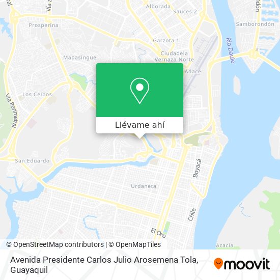 Mapa de Avenida Presidente Carlos Julio Arosemena Tola