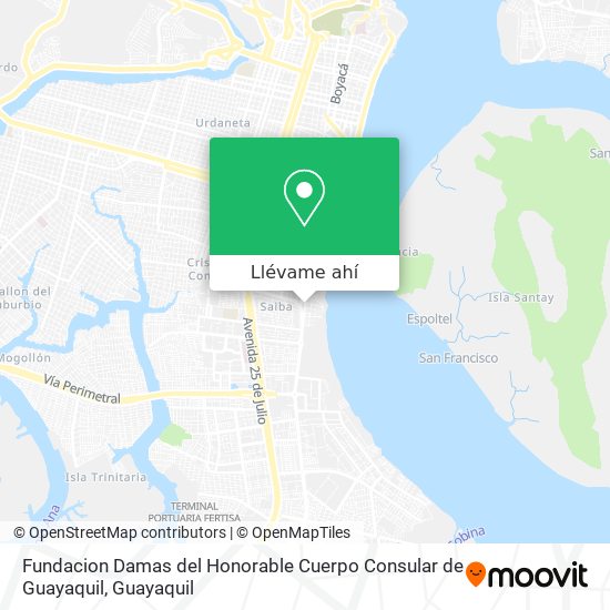 Mapa de Fundacion Damas del Honorable Cuerpo Consular de Guayaquil