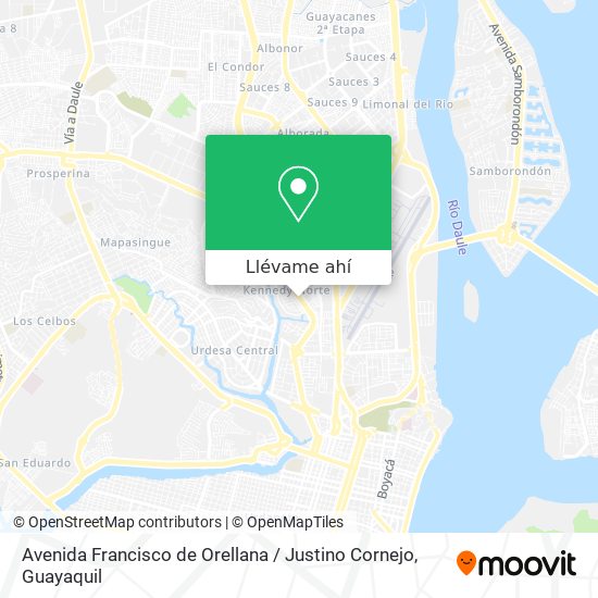 Mapa de Avenida Francisco de Orellana / Justino Cornejo
