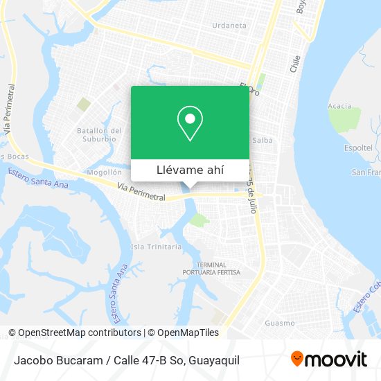 Mapa de Jacobo Bucaram / Calle 47-B So