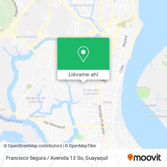 Mapa de Francisco Segura / Avenida 13 So