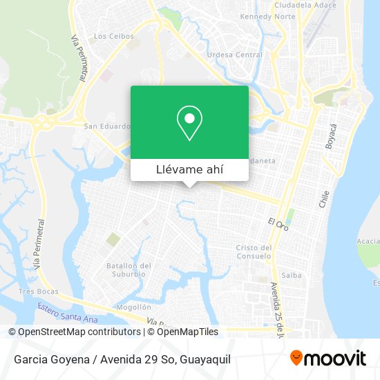 Mapa de Garcia Goyena / Avenida 29 So