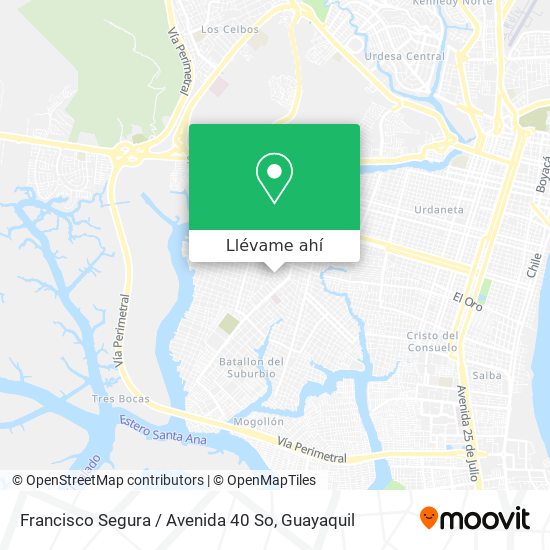 Mapa de Francisco Segura / Avenida 40 So