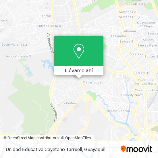 Mapa de Unidad Educativa Cayetano Tarruell