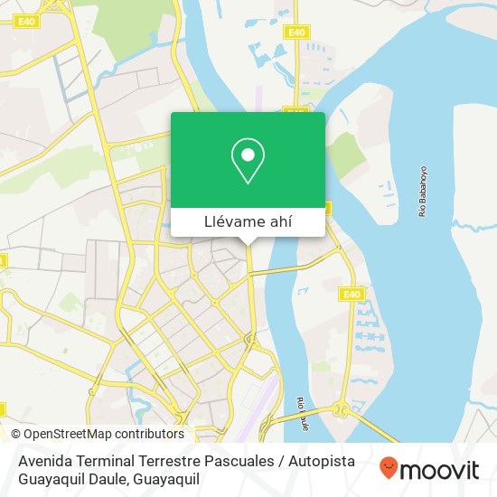 Mapa de Avenida Terminal Terrestre Pascuales / Autopista Guayaquil Daule