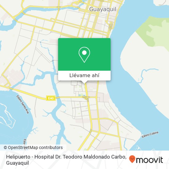 Mapa de Helipuerto - Hospital Dr. Teodoro Maldonado Carbo
