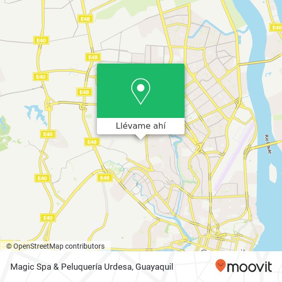 Mapa de Magic Spa & Peluquería Urdesa