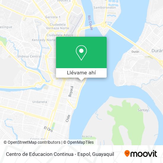 Mapa de Centro de Educacion Continua - Espol