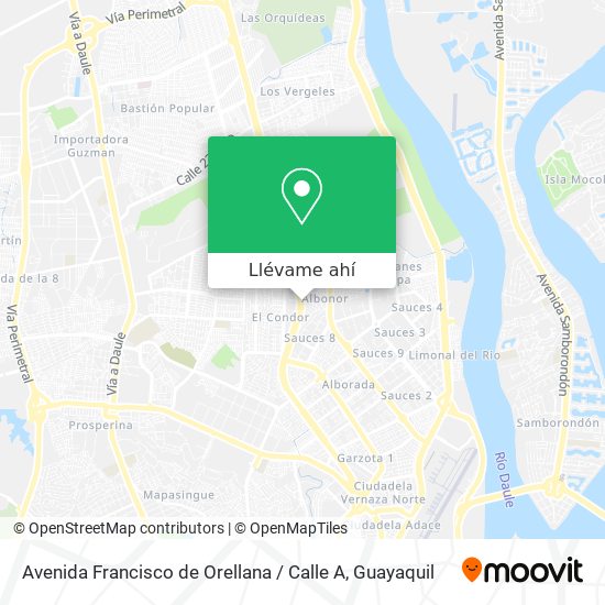 Mapa de Avenida Francisco de Orellana / Calle A