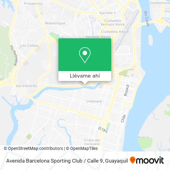 Mapa de Avenida Barcelona Sporting Club / Calle 9