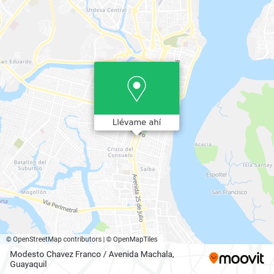 Mapa de Modesto Chavez Franco / Avenida Machala