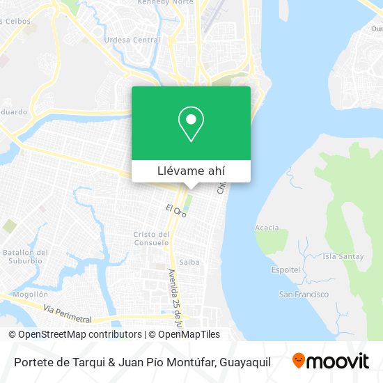 Mapa de Portete de Tarqui & Juan Pío Montúfar