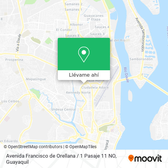 Mapa de Avenida Francisco de Orellana / 1 Pasaje 11 NO