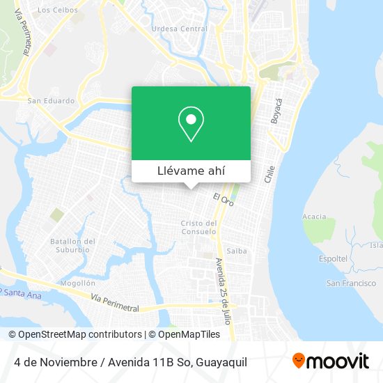 Mapa de 4 de Noviembre / Avenida 11B So