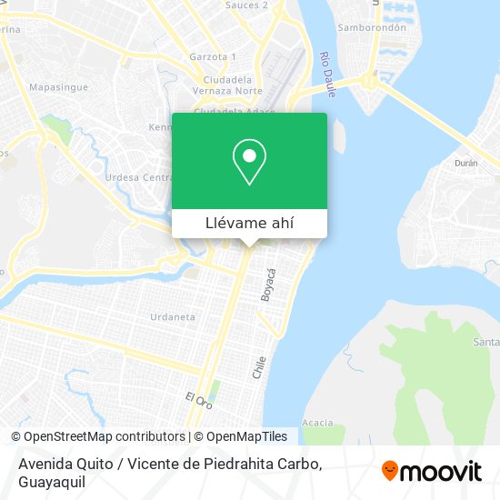 Mapa de Avenida Quito / Vicente de Piedrahita Carbo