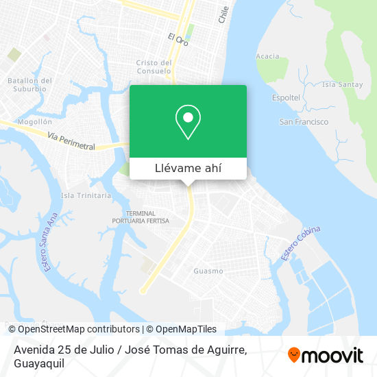 Mapa de Avenida 25 de Julio / José Tomas de Aguirre
