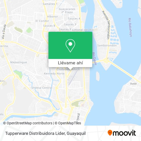 Mapa de Tupperware Distribuidora Lider