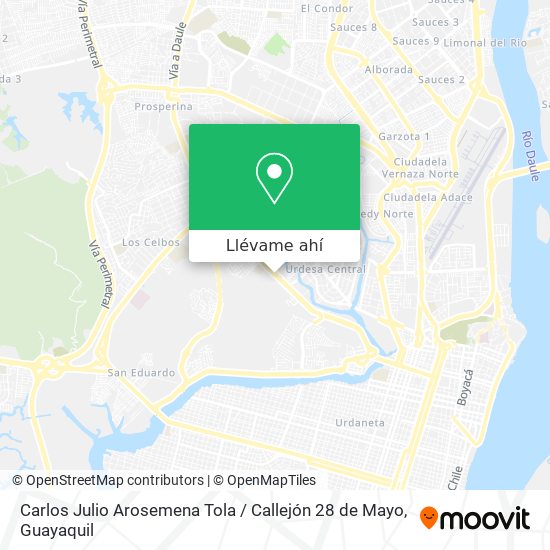 Mapa de Carlos Julio Arosemena Tola / Callejón 28 de Mayo