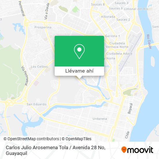 Mapa de Carlos Julio Arosemena Tola / Avenida 28 No