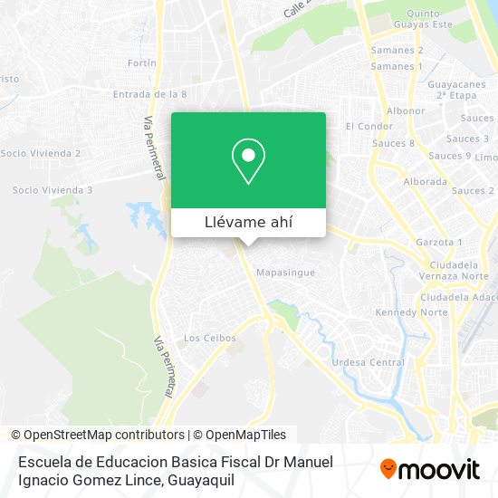 Mapa de Escuela de Educacion Basica Fiscal Dr Manuel Ignacio Gomez Lince