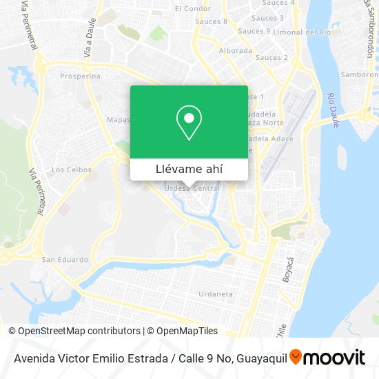 Mapa de Avenida Victor Emilio Estrada / Calle 9 No