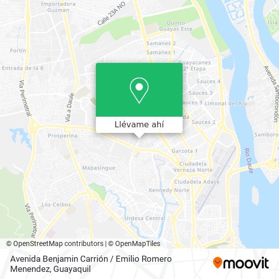 Mapa de Avenida Benjamin Carrión / Emilio Romero Menendez