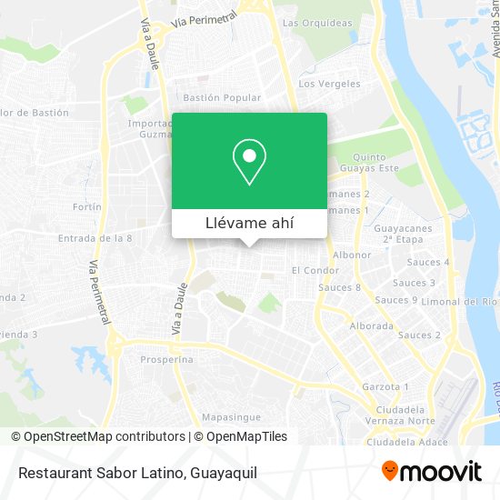 Mapa de Restaurant Sabor Latino