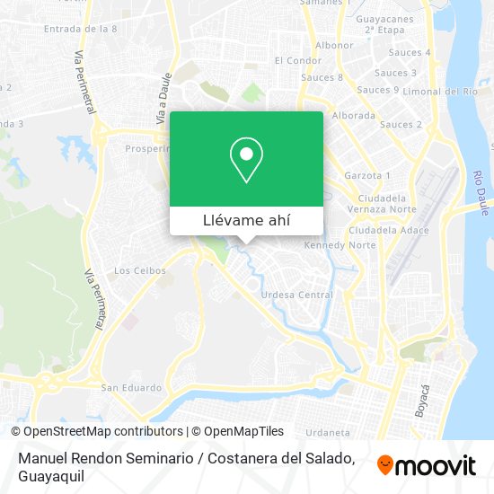 Mapa de Manuel Rendon Seminario / Costanera del Salado