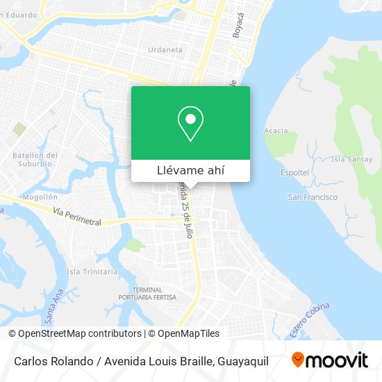 Mapa de Carlos Rolando / Avenida Louis Braille