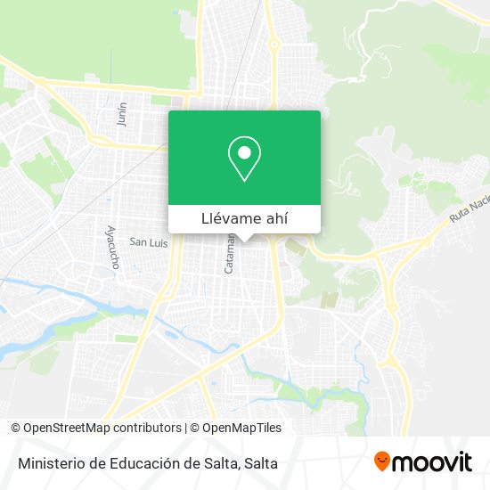 Mapa de Ministerio de Educación de Salta