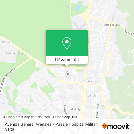 Mapa de Avenida General Arenales / Pasaje Hospital Militar