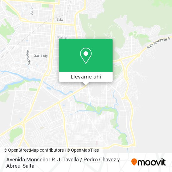 Mapa de Avenida Monseñor R. J. Tavella / Pedro Chavez y Abreu