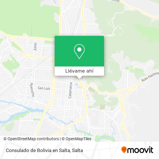 Mapa de Consulado de Bolivia en Salta