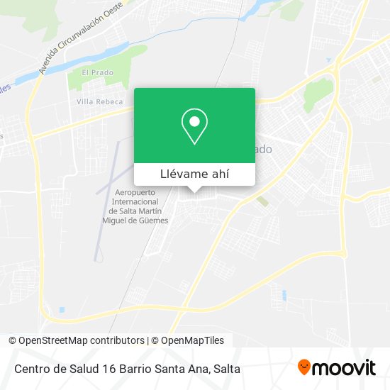 Mapa de Centro de Salud 16 Barrio Santa Ana