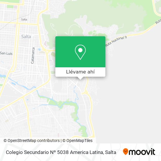 Mapa de Colegio Secundario Nº 5038 America Latina