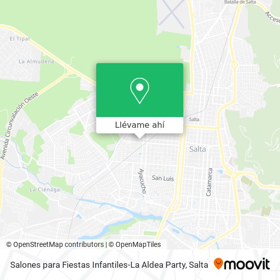 Mapa de Salones para Fiestas Infantiles-La Aldea Party