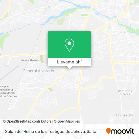 Mapa de Salón del Reino de los Testigos de Jehová