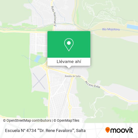 Mapa de Escuela N° 4734 ""Dr. Rene Favaloro""