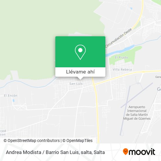 Mapa de Andrea Modista / Barrio San Luis, salta