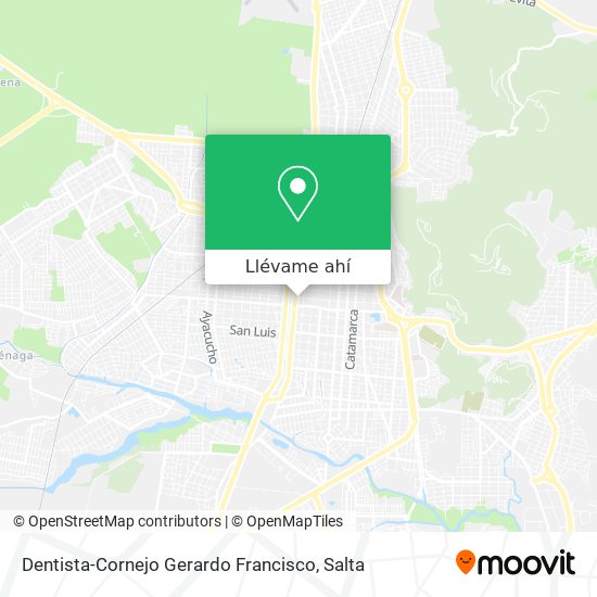 Mapa de Dentista-Cornejo Gerardo Francisco