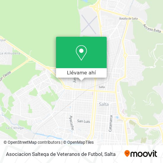 Mapa de Asociacion Salteqa de Veteranos de Futbol