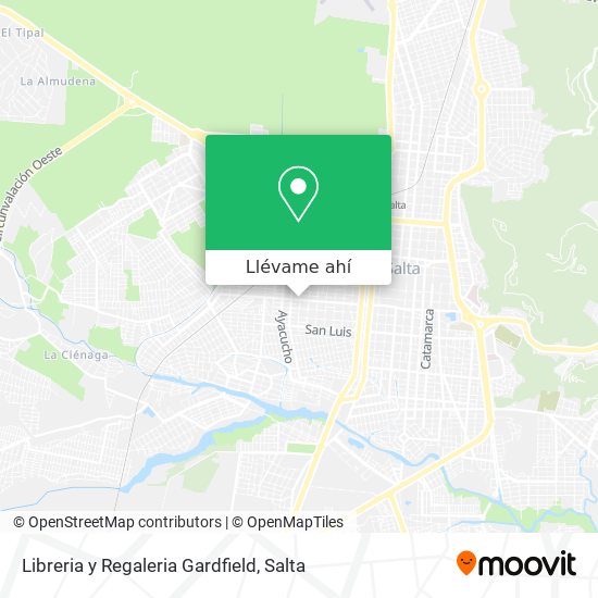 Mapa de Libreria y Regaleria Gardfield