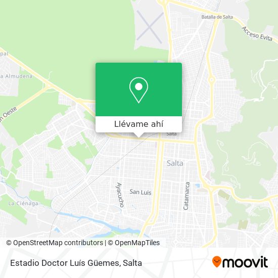 Mapa de Estadio Doctor Luís Güemes