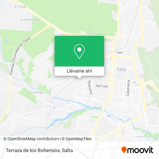 Mapa de Terraza de los Bohemios