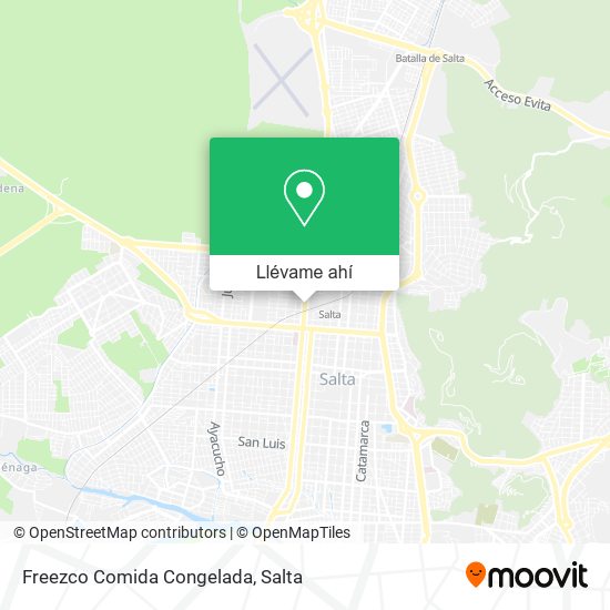 Mapa de Freezco Comida Congelada