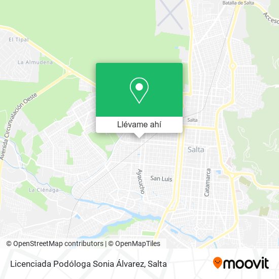 Mapa de Licenciada Podóloga Sonia Álvarez
