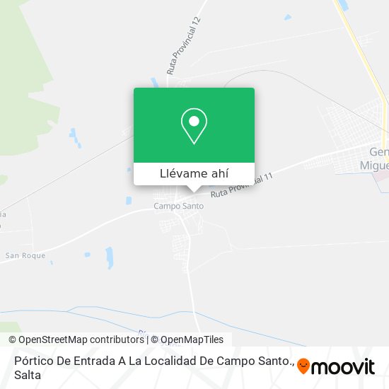 Mapa de Pórtico De Entrada A La Localidad De Campo Santo.