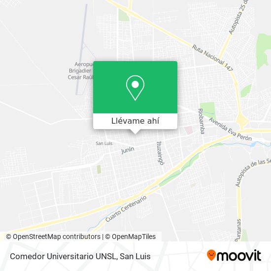 Mapa de Comedor Universitario UNSL